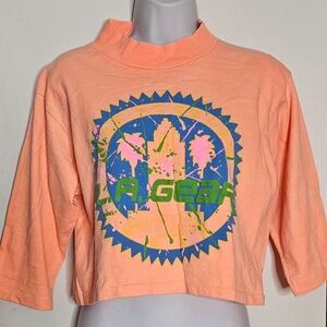 L.A. Gear Peach Graphic Crop Top